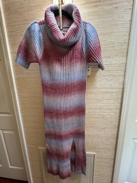 Heartloom Dresses & Skirts - Heartloom Mariana Pastel Striped Midi Sweater Dress Size L NWT